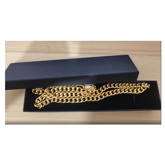 Cuban Link Chain Gold Plated - 10mm wide - 26" long - Gift Boxed - Picture 2 of 3